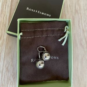 Ross Simons Italian 18mm Sterling Silver Big Bead Drop Eartings